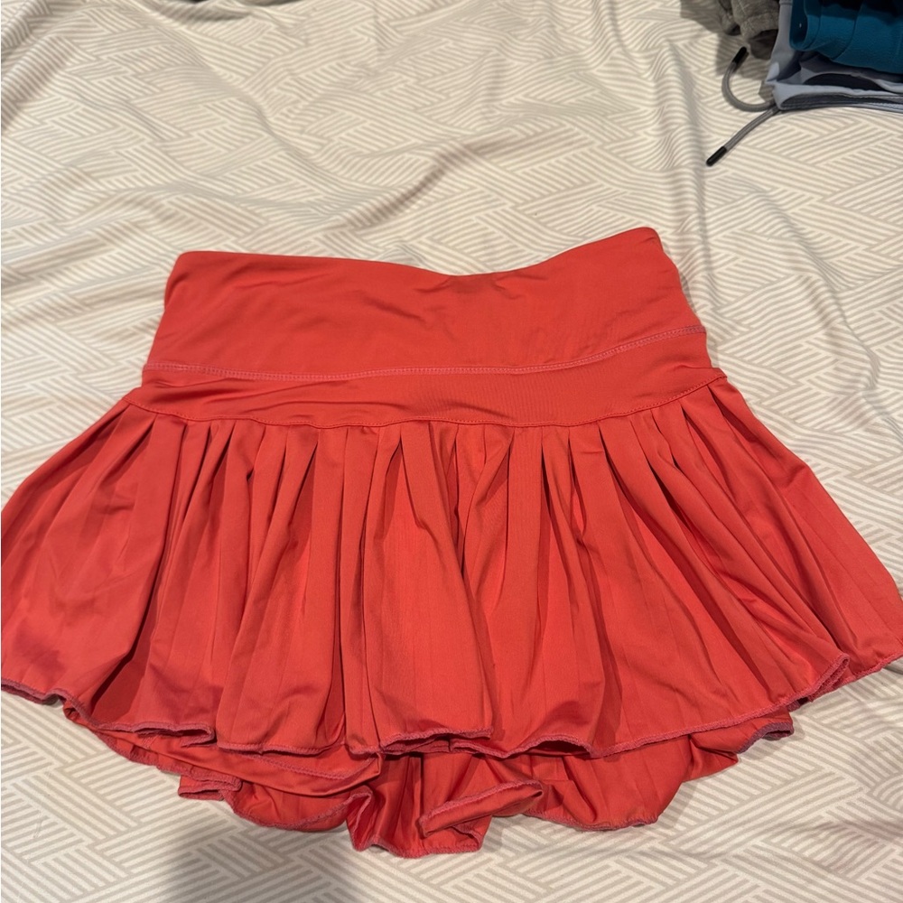 Gold Hinge Women's Red-Orange Mini Skirt